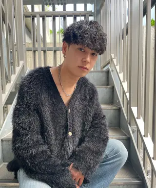 ショート パーマ メンズ 亀井隆汰/メンズ専門 パーマ特化美容師のヘアスタイル