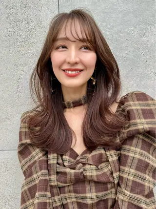 ロング カラー 透明感カラー🤎 中川智帆のヘアスタイル