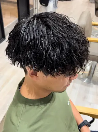 パーマ メンズ 奥村 悠晏のヘアスタイル