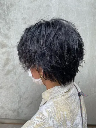 ショート パーマ メンズ unopulir Vamos店所属・梅田茶屋町メンズ 専門美容師 山元一平のヘアスタイル
