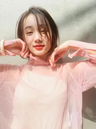 ミディアム カラー ヘアアレンジ 山崎 澪 レイヤーカット/大宮のヘアスタイル