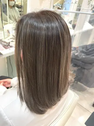 ミディアム カラー 🌈ぷる艶カラー🌈 髪質改善👑柳沼尚貴のヘアスタイル