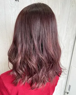 ミディアム カラー ヘアアレンジ HUENEST アカデミーサロンのヘアスタイル