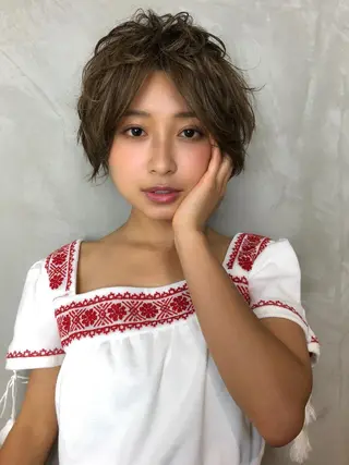 ショート パーマ RIANA/髪質改善 マンツーマンサロンのヘアスタイル