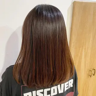 セミロング なつき/艶ピンク/ girly hairのヘアスタイル