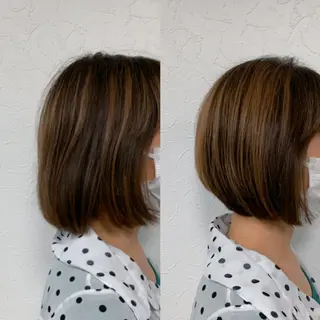 ショート ウスイマイコ カット/ケアカラーのヘアスタイル