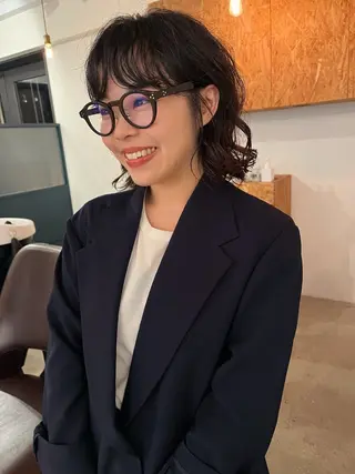 ミディアム パーマ 暖色/パーマ 🌼クニトウメイのヘアスタイル