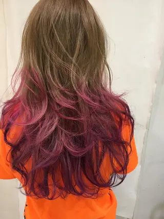 セミロング カラー ヘアアレンジ きむえり/髪質改善 /セット/カラーのヘアスタイル