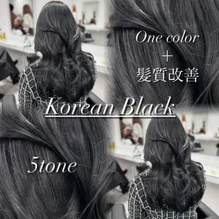 ロング カラー ヘアアレンジ 韓国レイヤーカット /韓国トレンドカラーのヘアスタイル