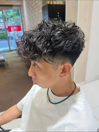 ショート パーマ メンズ 💈メンズ特化 美容師サキ💈のヘアスタイル