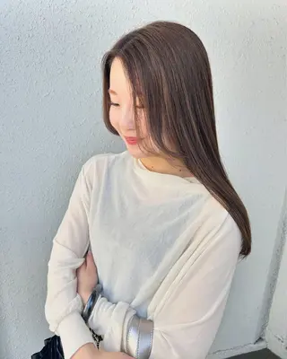 ロング カラー 後藤紗英/髪質改善 /オリーブベージュのヘアスタイル