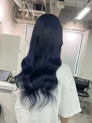 ロング カラー sio.nail&eyebrow salon shimokitazawa2号店所属・nailist mana𖤐´-のネイルデザイン