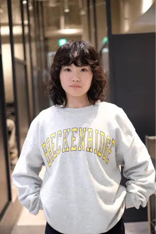 ミディアム パーマ 瓜谷 亮磨のヘアスタイル