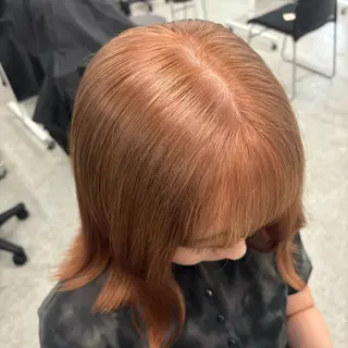 ミディアム カラー モテ髪💕ハイトーン ベージュ yuriaのヘアスタイル