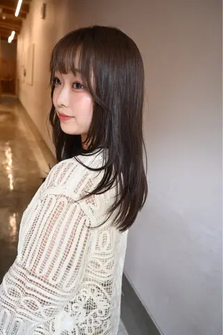 セミロング カラー land所属・透明感カラー/レイヤ ー🌙Honokaのヘアスタイル