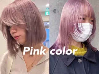 ミディアム カラー 🍭ハイトーン/レイ ヤーカット🍭チャンのヘアスタイル