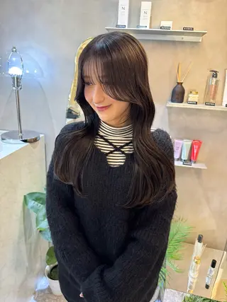 ロング カラー 韓国ヘア🇰🇷/ 顔周り/松田光里のヘアスタイル