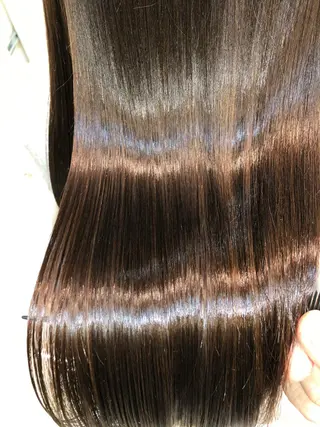 セミロング 縮毛矯正/髪質改善 /ブリーチ/東陽町✨のヘアスタイル