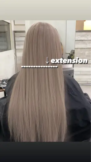 ロング カラー ウルフレイヤー エクステ/kokiのヘアスタイル