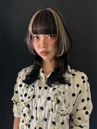 セミロング カラー @kyoniyy KYONIのヘアスタイル