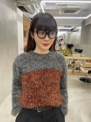 セミロング カラー スパイラルパーマ 🌐hina⭐️のヘアスタイル