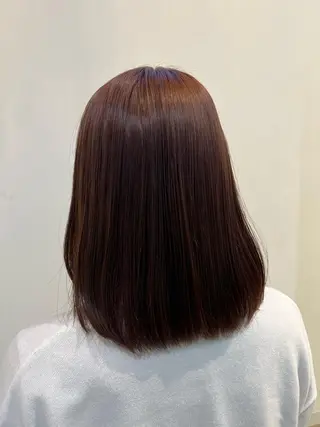 カラー ブリーチしない暖色 カラー🥀杉 優菜のヘアスタイル