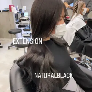 ロング カラー エクステ🩵ブリーチ 韓国ヘア🩵KAEのヘアスタイル