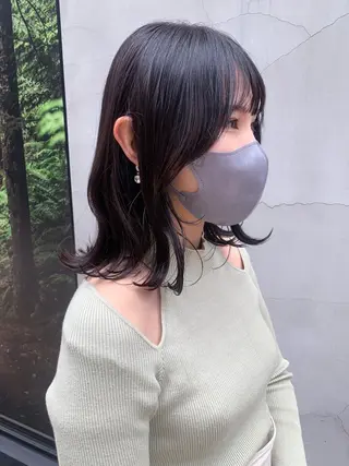 ミディアム カラー パーマ yuka .のヘアスタイル