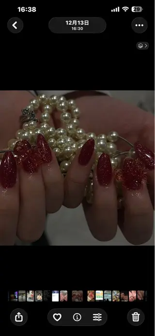 ネイル honoka ガーリーネイル໒꒱のネイルデザイン