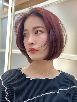 ショート カラー レイヤー専門家 ダブルカラー修のヘアスタイル