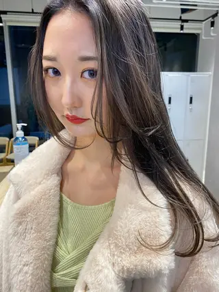 セミロング カラー ハイトーン/ ボブ 中村麟のヘアスタイル