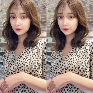 ミディアム カラー 韓国ヘア/髪質改善 TAKAHIROのヘアスタイル