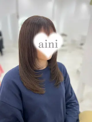 ロング カラー 吉田 悠乃のヘアスタイル