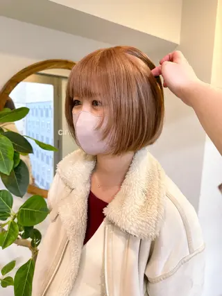 ショート カラー Cinq所属・ハイライト🌟/ ボブ/豊田のヘアスタイル