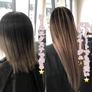 ロング カラー 下妻 カラーエクステ難波のヘアスタイル