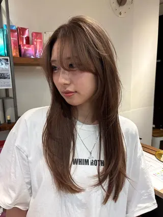 ロング カラー ナチュラルヘア🫧 ナナミのヘアスタイル