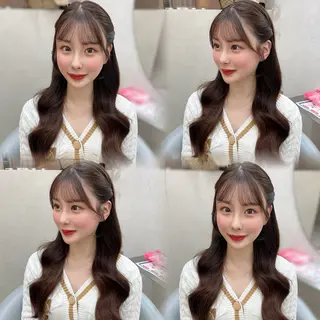 ロング カラー 新宿/韓国ヘア 中明度カラー/かやのヘアスタイル