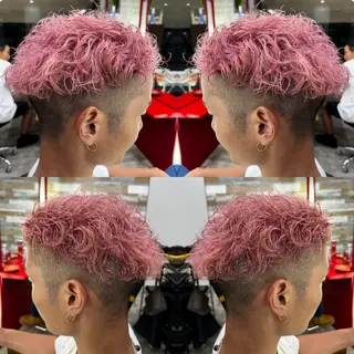 ショート カラー メンズ "PEPPU "所属・🌈推し色派手髪 ハイトーンShinのヘアスタイル