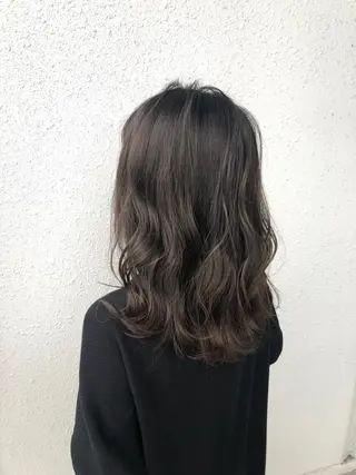 セミロング カラー 後藤紗英/髪質改善 /オリーブベージュのヘアスタイル