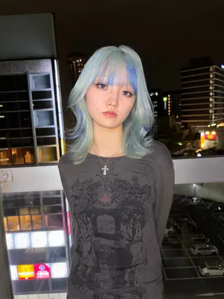 ミディアム カラー 名古屋／デザイン／ ブリーチ/松井亮磨のヘアスタイル