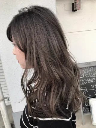 セミロング カラー レイヤーカット匠 イソザキノリユキのヘアスタイル