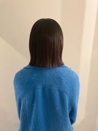 ミディアム カラー 渋谷 留菜のヘアスタイル