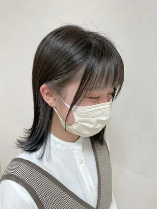 セミロング カラー ヘアアレンジ 【Sweep】おじま のぞみのヘアスタイル