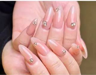 ネイル Kaka_ パラジェル、長さだしのネイルデザイン