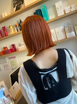 ミディアム 髪質改善/ ブリーチ/中尾のヘアスタイル