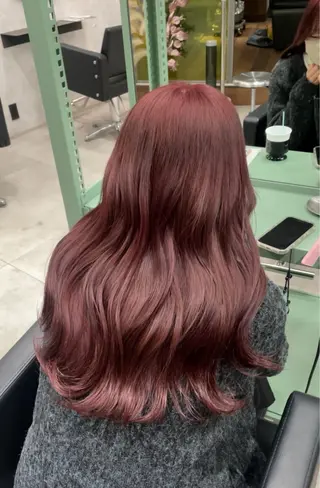 ロング 透明感カラー🩶韓国 ヘア🩶ワカナのヘアスタイル