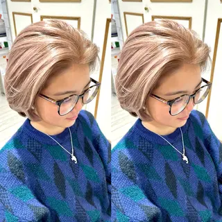 ショート カラー ブリーチデザインカラ ー/メンズ◎mariのヘアスタイル