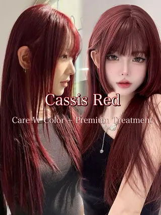 ロング カラー 【ﾐﾆﾓSALE】透 ける艶髪♡ストレートのヘアスタイル