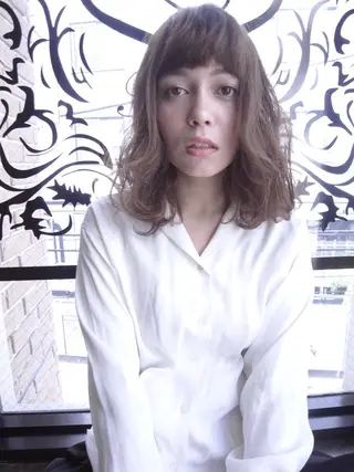 ミディアム カラー 北條 優輝のヘアスタイル