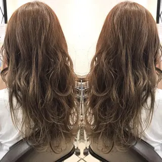 ロング カラー シールエクステ⭐️ オオミタクヤのヘアスタイル